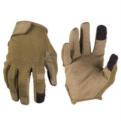 Gants Mil-Tec TOUCH compatibles &eacute;cran tactile avec inserts - Vert olive / S