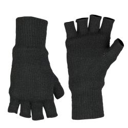 Gants mitaines Mil-Tec en acrylique doubl&eacute;s polyester - Noir