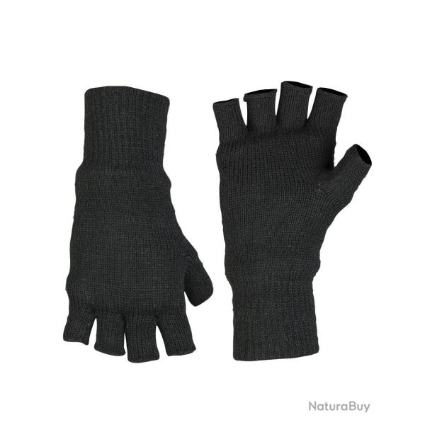 Gants mitaines Mil-Tec en acrylique doubl�s polyester - Noir