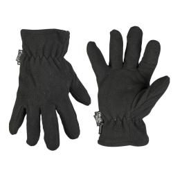 Gants polaires Mil-Tec en polyester doubl&eacute;s Thinsulate - Noir