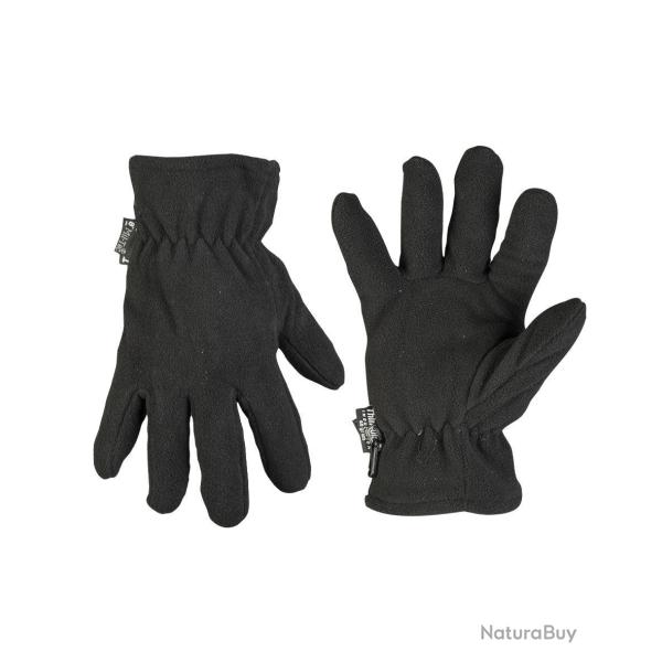 Gants polaires Mil-Tec en polyester doubl�s Thinsulate - Noir