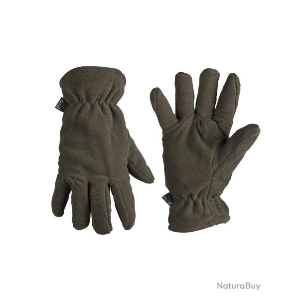 Gants polaires Mil-Tec en polyester doubl�s Thinsulate - Vert olive