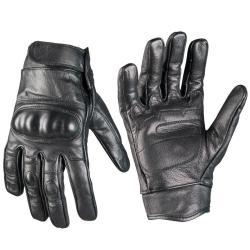 Gants tactiques Mil-Tec en cuir de ch&egrave;vre - Noir / S