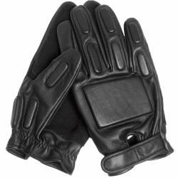 Gants tactiques Mil-Tec en cuir de ch&egrave;vre avec dos rembourr&eacute; - Noir / 9
