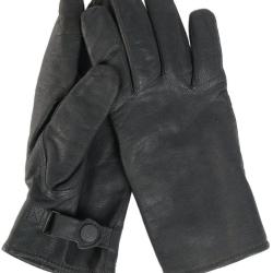 Gants type Bundeswehr Mil-Tec en cuir de ch&egrave;vre doubl&eacute;s coton - Noir / 12