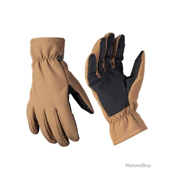 Gants zone froide Mil-Tec softshell garnissage Thinsulate - Coyote / XXL
