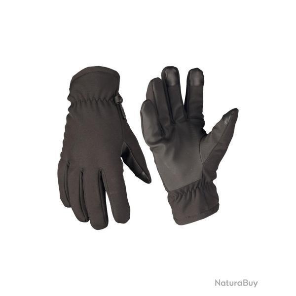 Gants zone froide Mil-Tec softshell garnissage Thinsulate - Noir / S