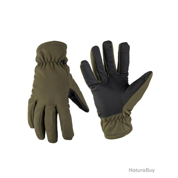 Gants zone froide Mil-Tec softshell garnissage Thinsulate - Vert olive / XL