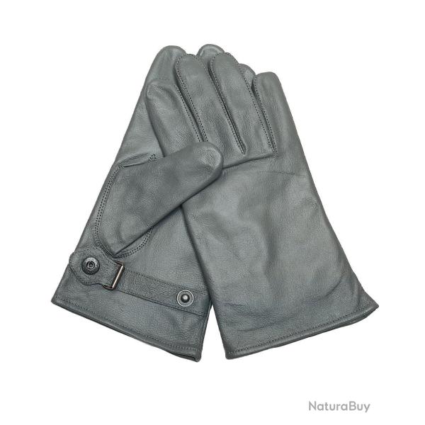 Gants zone froide Mil-Tec type Bundeswehr en cuir de ch�vre - Gris / 8