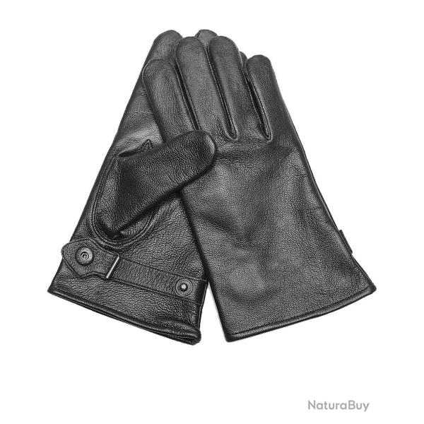 Gants zone froide Mil-Tec type Bundeswehr en cuir de ch�vre - Noir / 11
