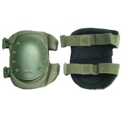 Genouill&egrave;res Mil-Tec Pro en polyester, coque bimati&egrave;re - Vert olive