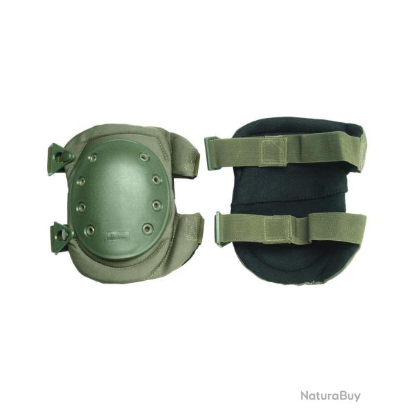 Genouill�res Mil-Tec Pro en polyester, coque bimati�re - Vert olive