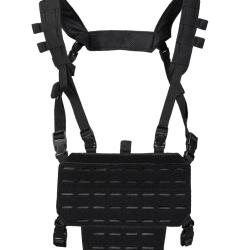Gilet chest rig Mil-Tec all&eacute;g&eacute; en polyester &agrave; platine - Noir