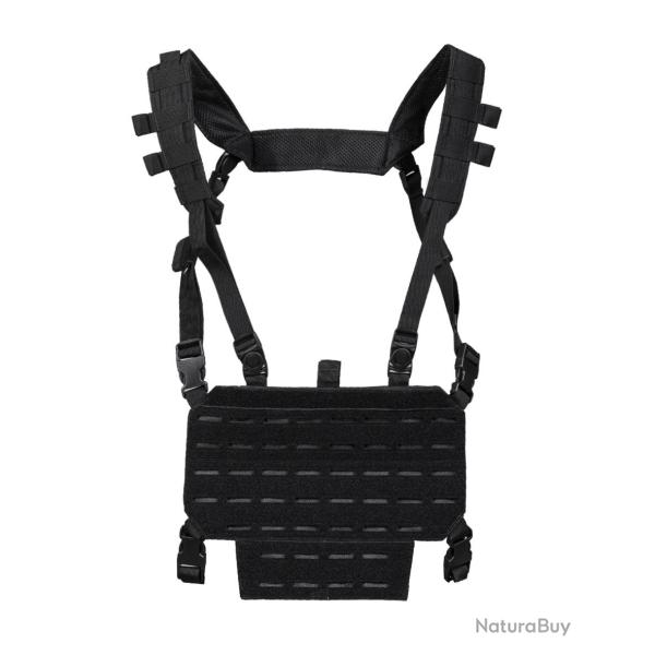 Gilet chest rig Mil-Tec all�g� en polyester � platine - Noir