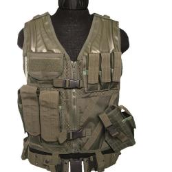 Gilet d'intervention Mil-Tec USMC - Vert olive
