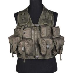 Gilet d'intervention tactique Mil-Tec en polyester 600D &agrave; neuf - Vert olive