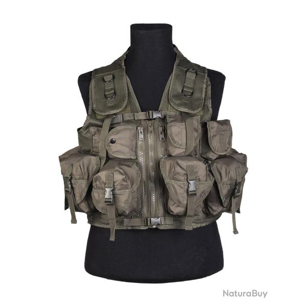 Gilet d'intervention tactique Mil-Tec en polyester 600D � neuf - Vert olive