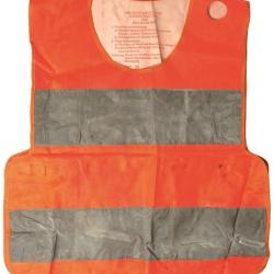 Gilet de signalisation Bundeswehr pour v&eacute;hicule en polyester, lot de 10 - Orange