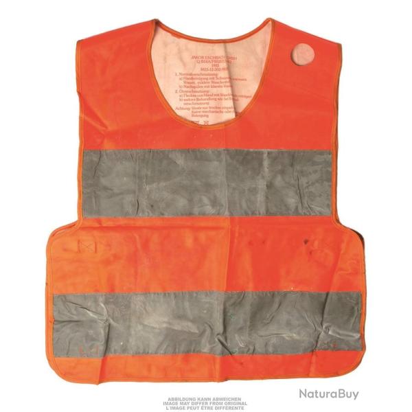 Gilet de signalisation Bundeswehr pour v�hicule en polyester, lot de 10 - Orange