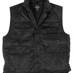 Gilet ouat&eacute; Ranger Mil-Tec en polycoton twill doublure coton - Noir / L