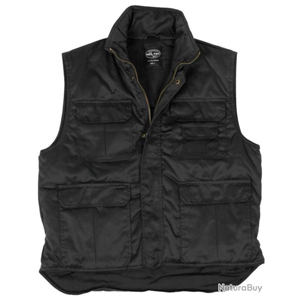 Gilet ouat� Ranger Mil-Tec en polycoton twill doublure coton - Noir / 5XL