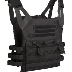 Gilet porte-plaques Mil-Tec Gen. II en polyester 600D Oxford - Noir