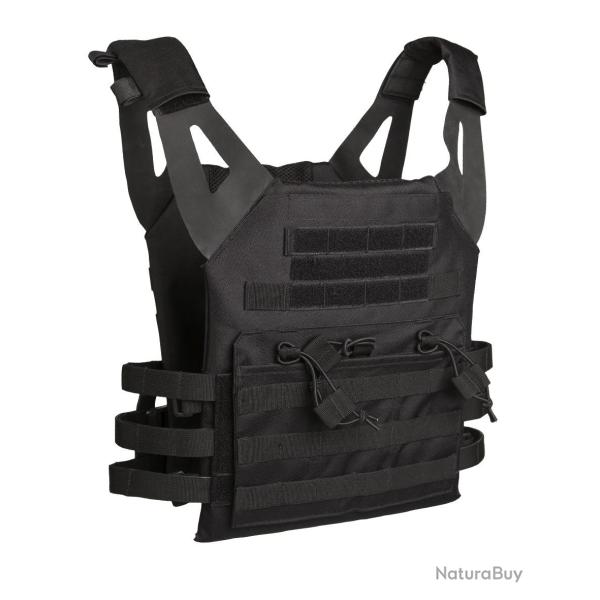 Gilet porte-plaques Mil-Tec Gen. II en polyester 600D Oxford - Noir