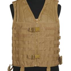 Gilet porteur d'&eacute;quipement MOLLE Mil-Tec en polyester enduit - Coyote