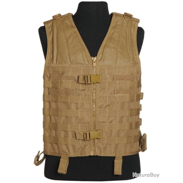 Gilet porteur d'�quipement MOLLE Mil-Tec en polyester enduit - Coyote