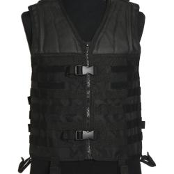 Gilet porteur d'&eacute;quipement MOLLE Mil-Tec en polyester enduit - Noir