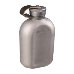 Gourde en aluminium de la Bundeswehr avec housse d'occasion, lot de 5 - Autre