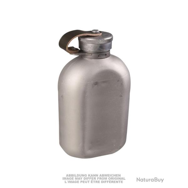 Gourde en aluminium de la Bundeswehr avec housse d'occasion, lot de 5 - Autre