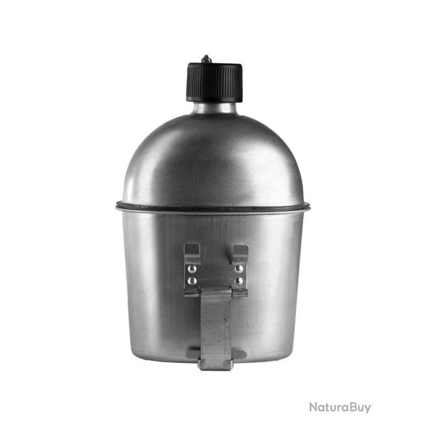 Gourde type US M1910 Mil-Tec en acier inoxydable avec quart, lot de 2 - Autre