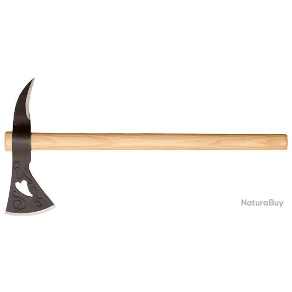 Hache Cold Steel Weaping Heart Hawk acier 1055 High Carbon - Bois naturel