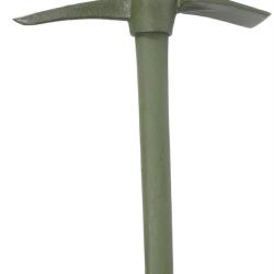 Hache piolet type US Mil-Tec d&eacute;montable manche en bois 40 cm - Vert olive