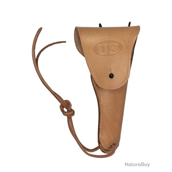 Holster � port apparent Mil-Tec type US M12 en cuir de buffle - Marron