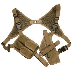 Holster d'&eacute;paule Mil-Tec en nylon ambidextre - Coyote