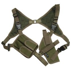 Holster d'&eacute;paule Mil-Tec en nylon ambidextre - Vert olive