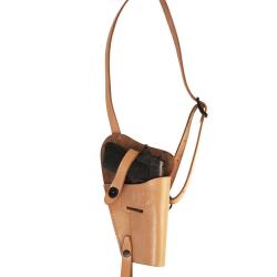 Holster d'&eacute;paule Mil-Tec reproduction du mod&egrave;le US M3 en cuir - Marron