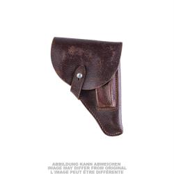 Holster de ceinture est-allemand en cuir d'occasion, lot de 2 - Marron
