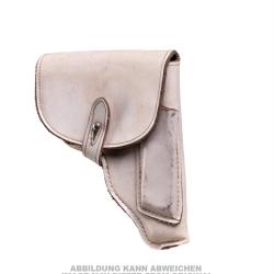 Holster de ceinturon est-allemand en cuir d'occasion, lot de 2 - Blanc