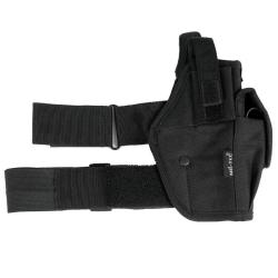 Holster de cuisse Mil-Tec universel en polyester enduit PVC - Noir