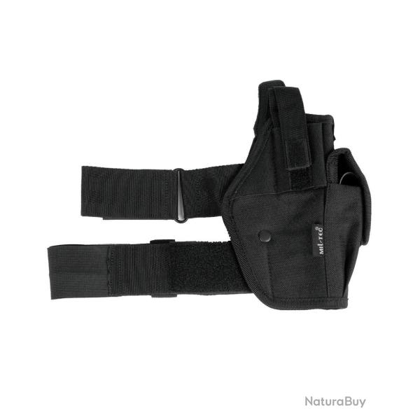 Holster de cuisse Mil-Tec universel en polyester enduit PVC - Noir