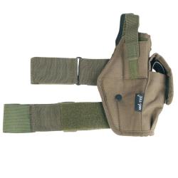 Holster de cuisse Mil-Tec universel en polyester enduit PVC - Vert olive