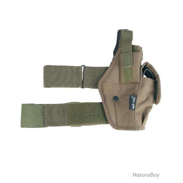 Holster de cuisse Mil-Tec universel en polyester enduit PVC - Vert olive