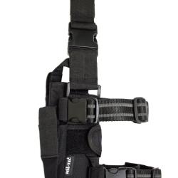 Holster de cuisse r&eacute;glable Mil-Tec en nylon matelass&eacute; EVA - Noir
