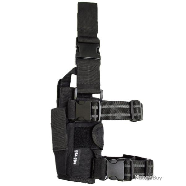 Holster de cuisse r�glable Mil-Tec en nylon matelass� EVA - Noir