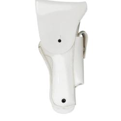 Holster de police militaire en cuir de service d'occasion, lot de 2 - Blanc