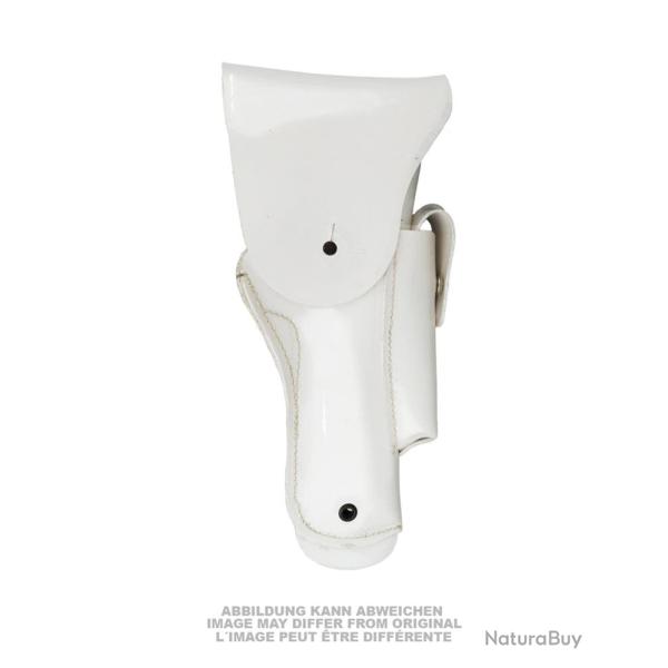 Holster de police militaire en cuir de service d'occasion, lot de 2 - Blanc