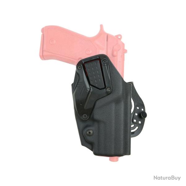 Holster LTG-Less Radar 1957 niveau II en Kydex moul� - Noir / Beretta 92 / 98F / Droitier